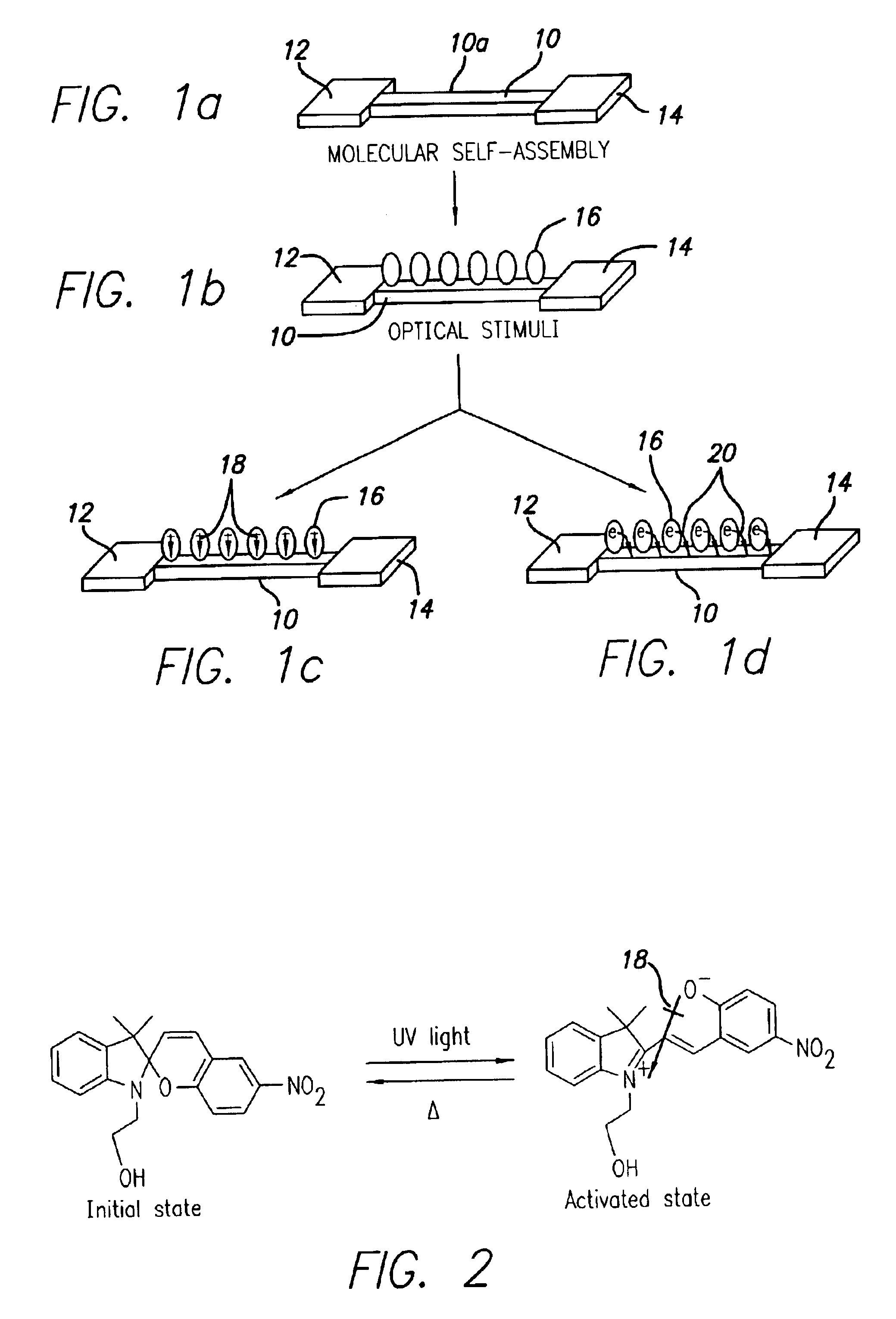 Nano optical sensors via molecular self-assembly