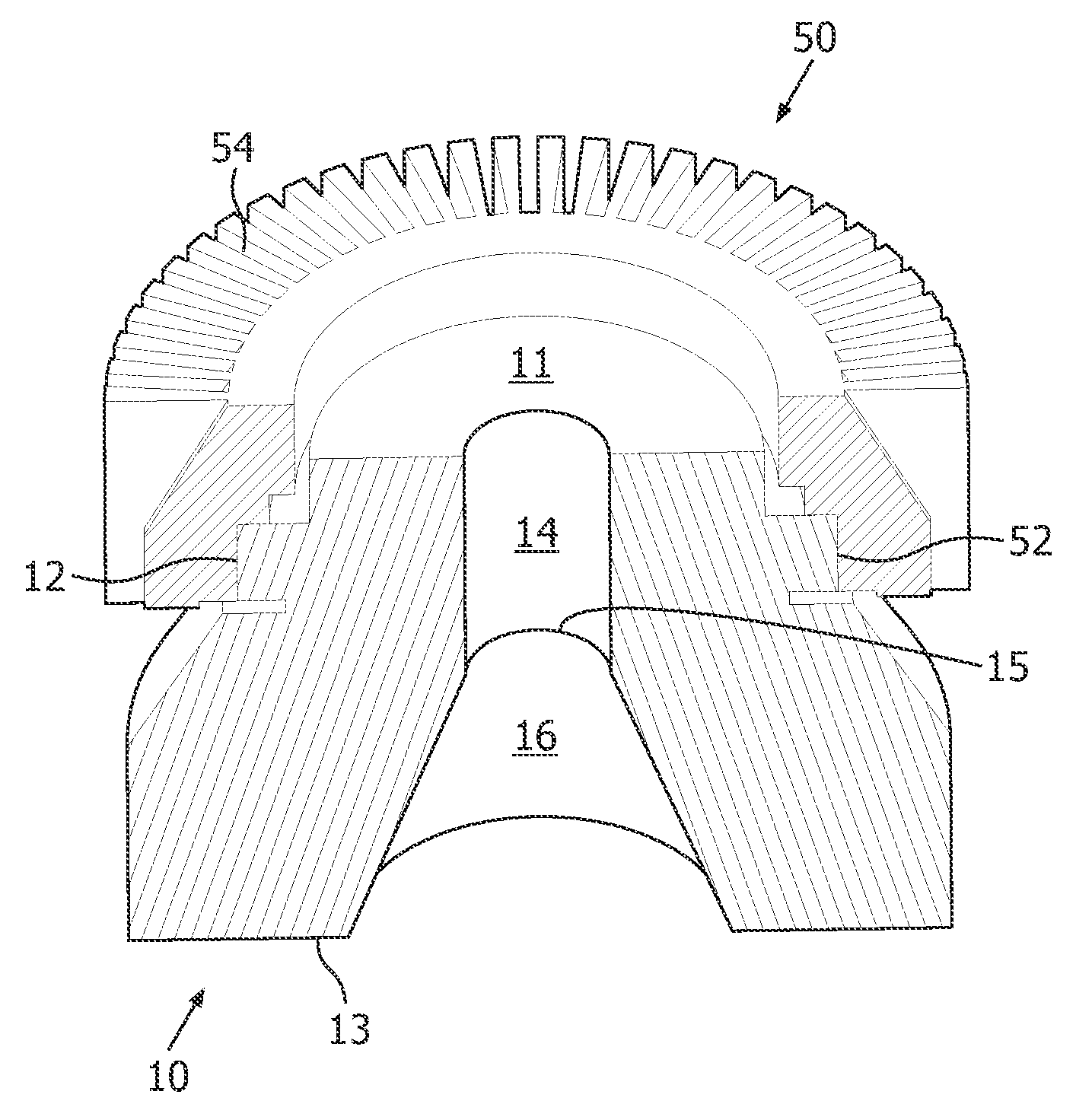 Scattered electron collector