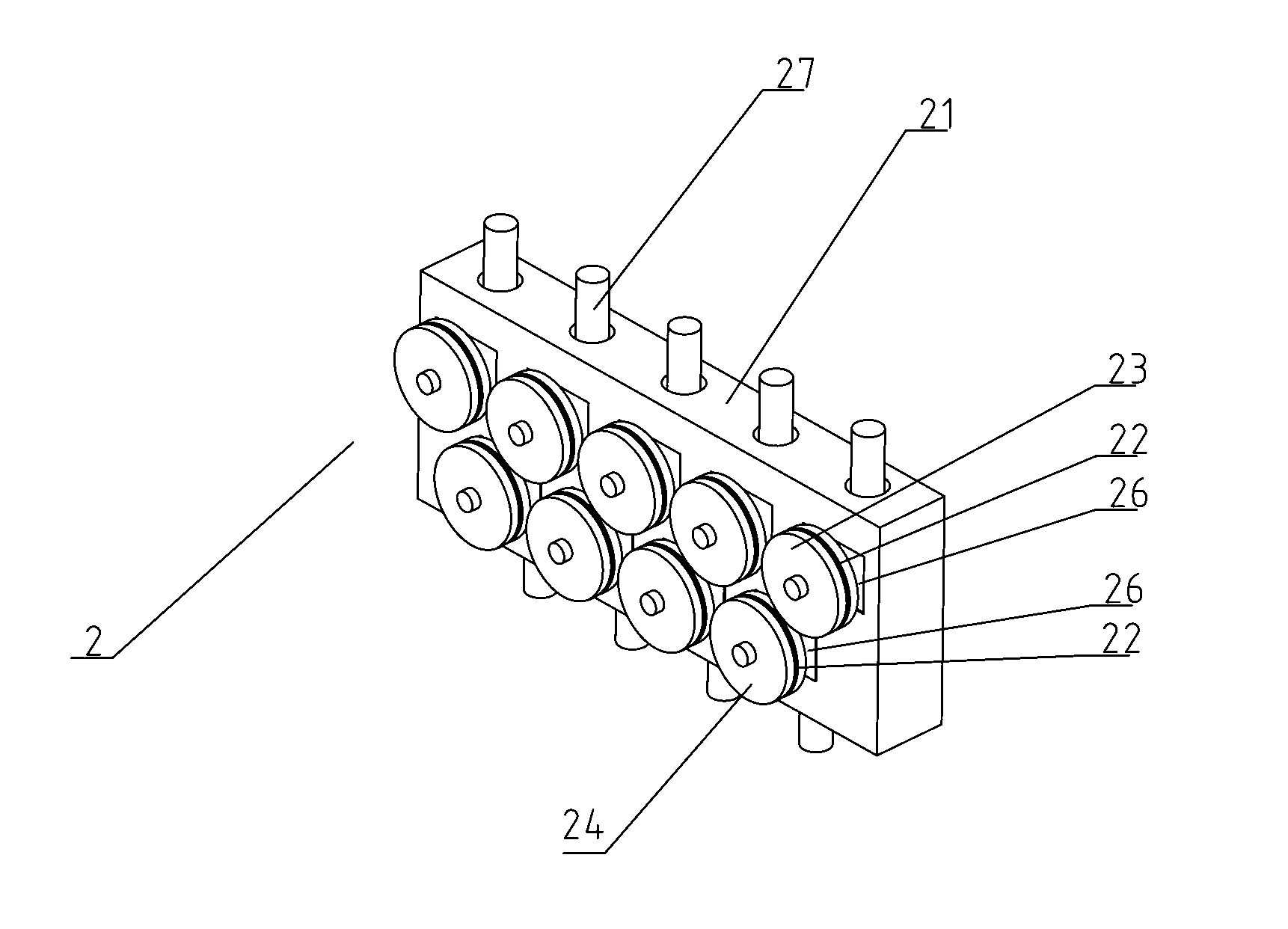 Wire adjusting mechanism of winding machine for winding fan housing