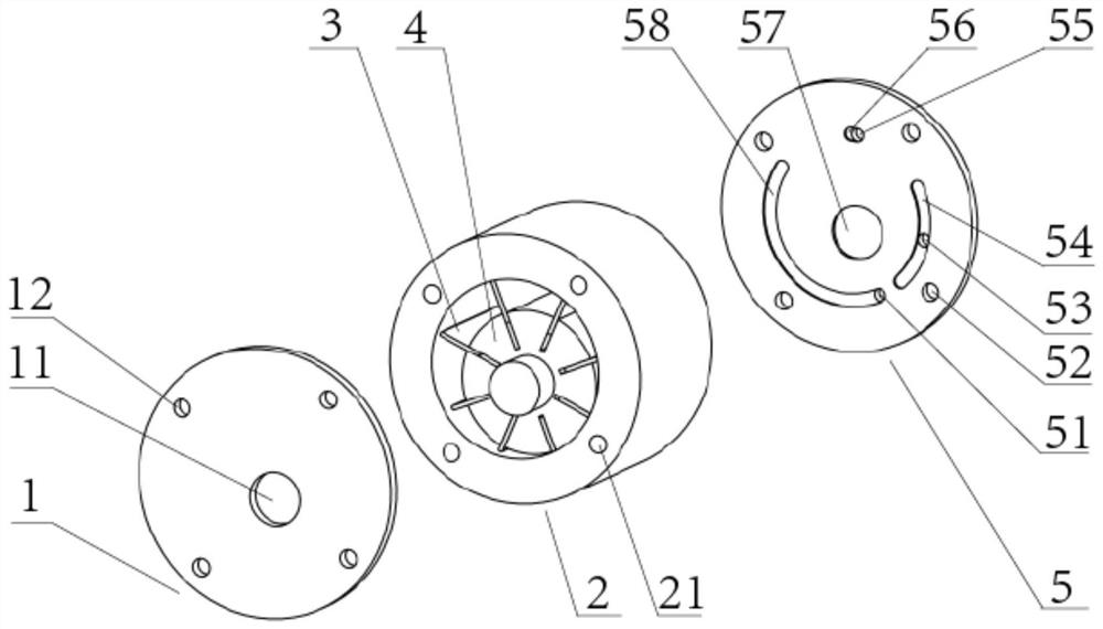 Sliding vane type pressure matcher