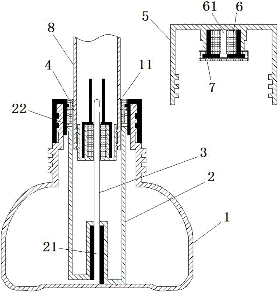 Direct-plugging inking bottle