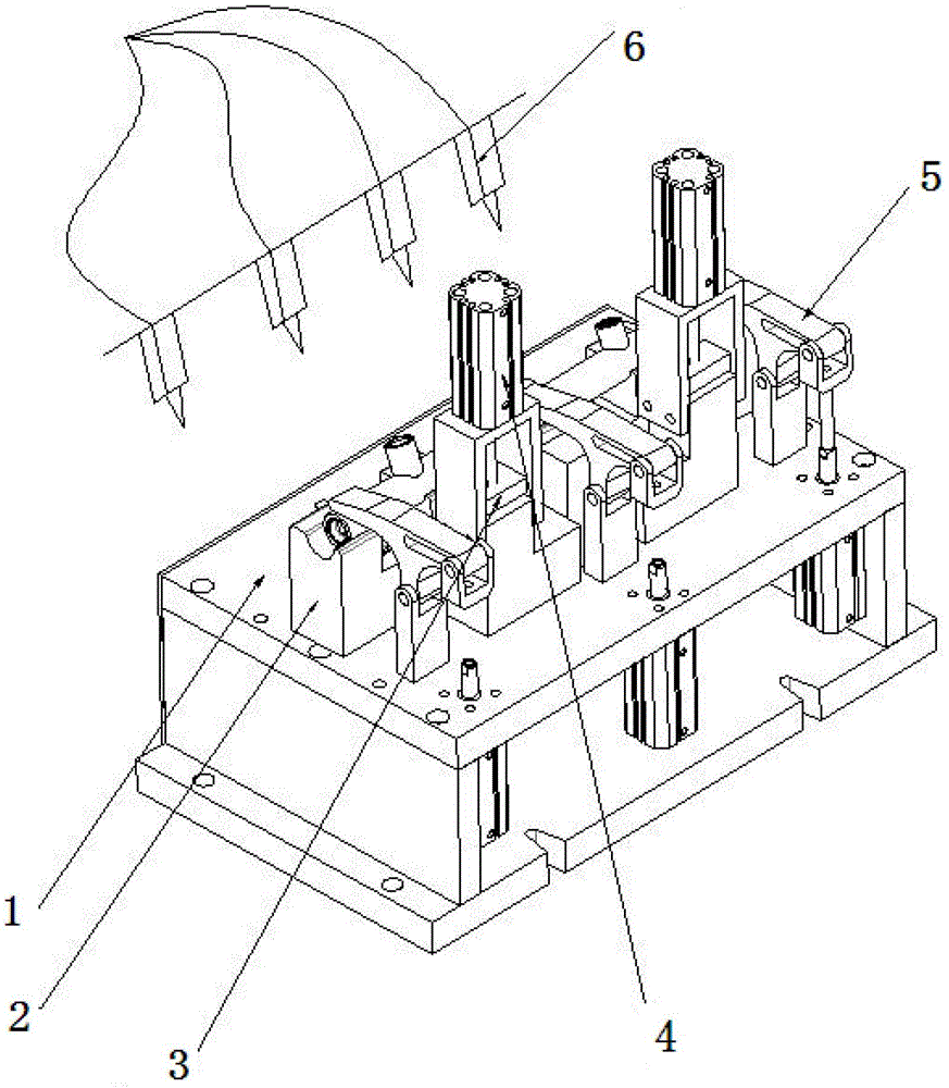 Welding device for oil injector support plate and round tube