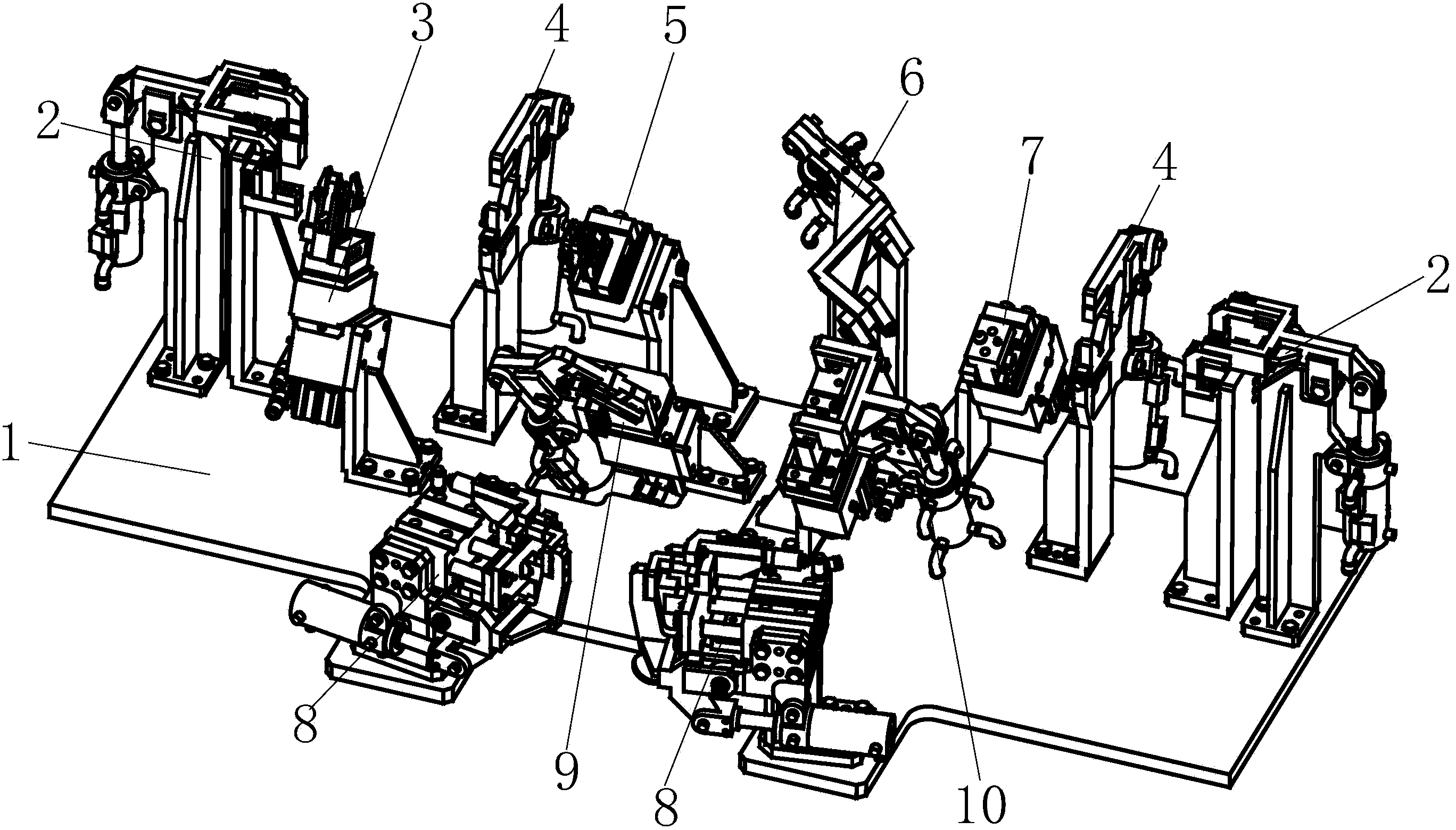 Welding fixture for instrument panel beam attached part group