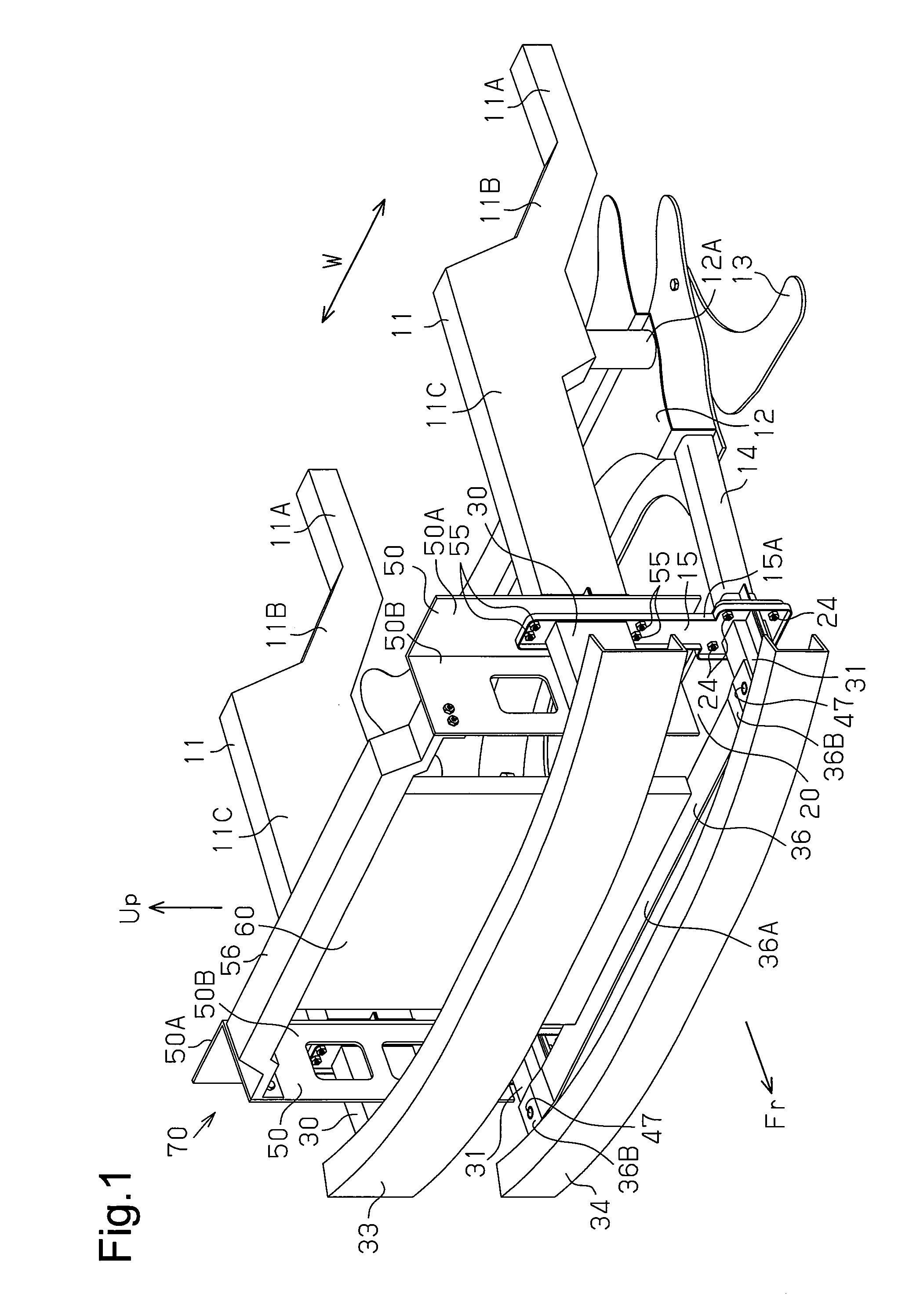 Front structure of vehicle body