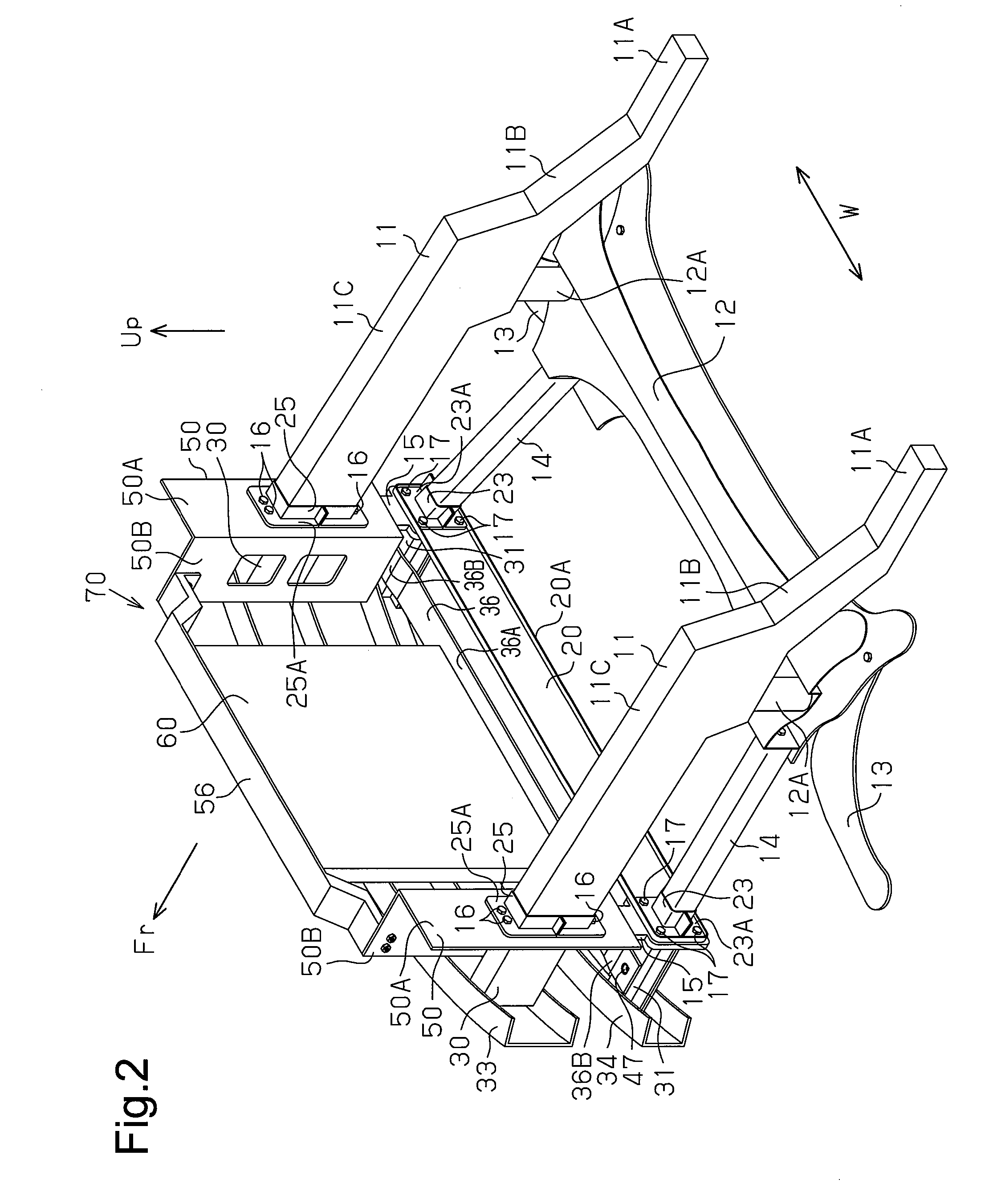 Front structure of vehicle body