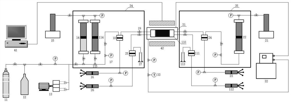 System and method for monitoring carbon dioxide migration and geological sequestration on line by using nuclear magnetic resonance technology