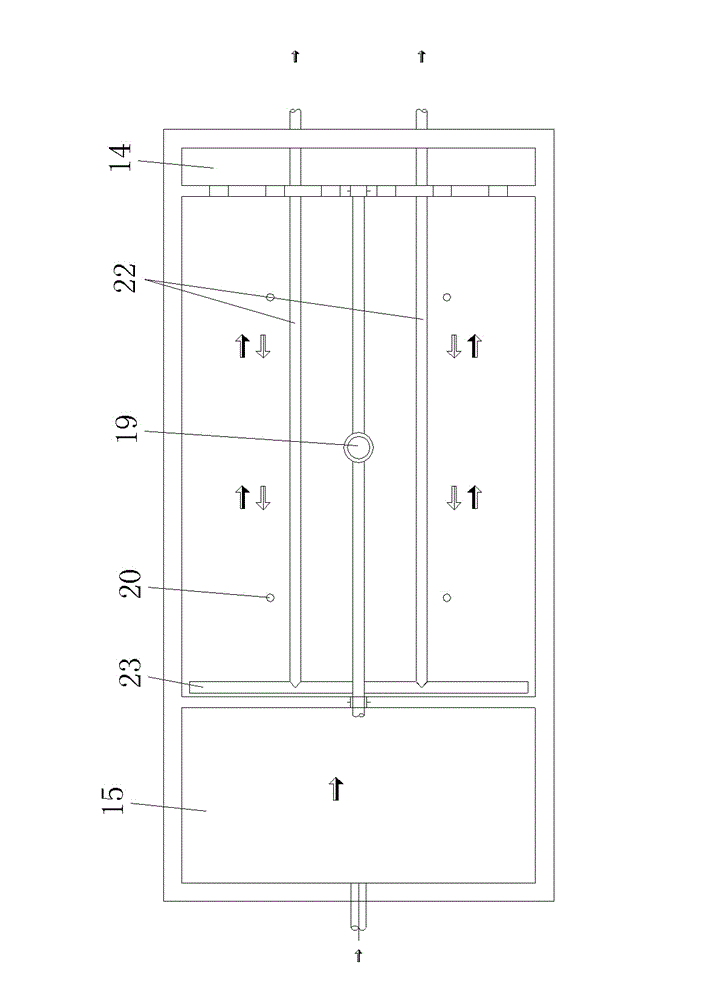 Folding-flow artificial wetland system