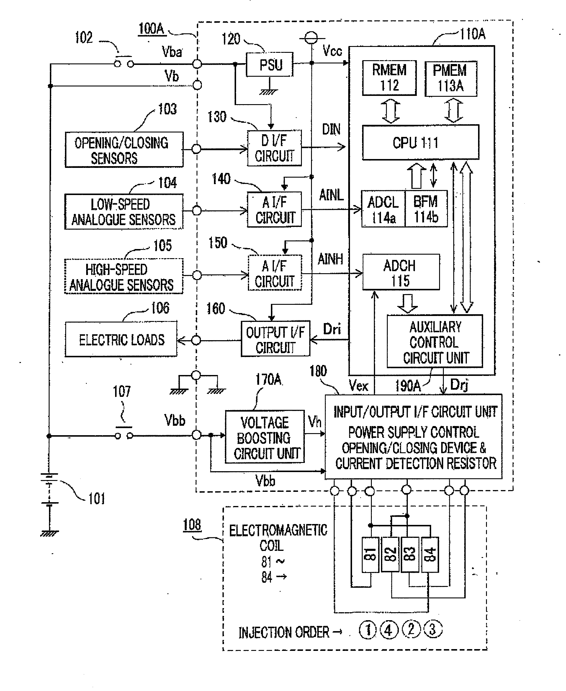 Vehicle engine control system