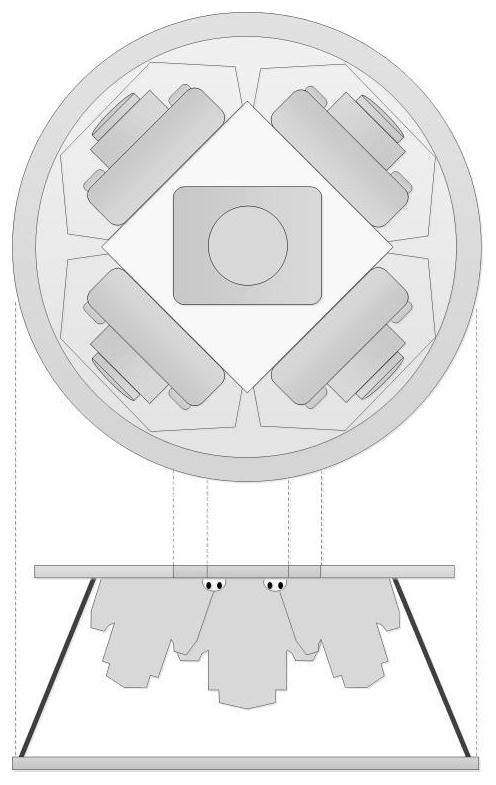 Multi-head panoramic camera combined calibration method