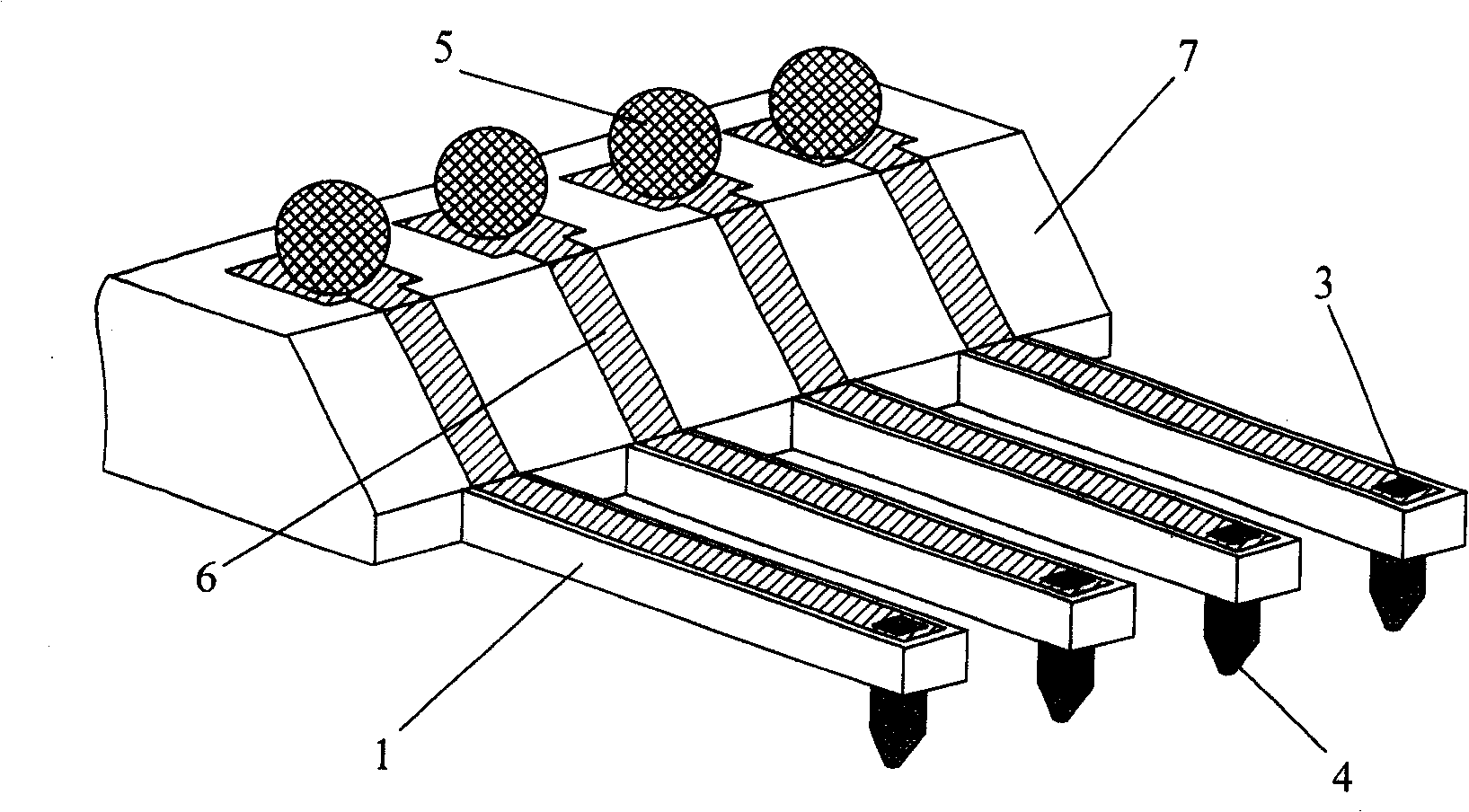 Micro-mechanical wafer chip test detecting card and its production