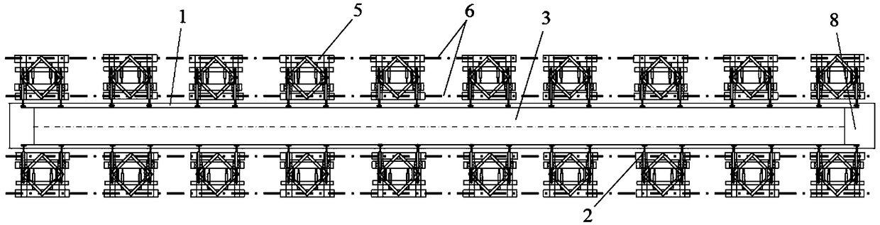 Straddle type single-rail track beam formwork system and application method