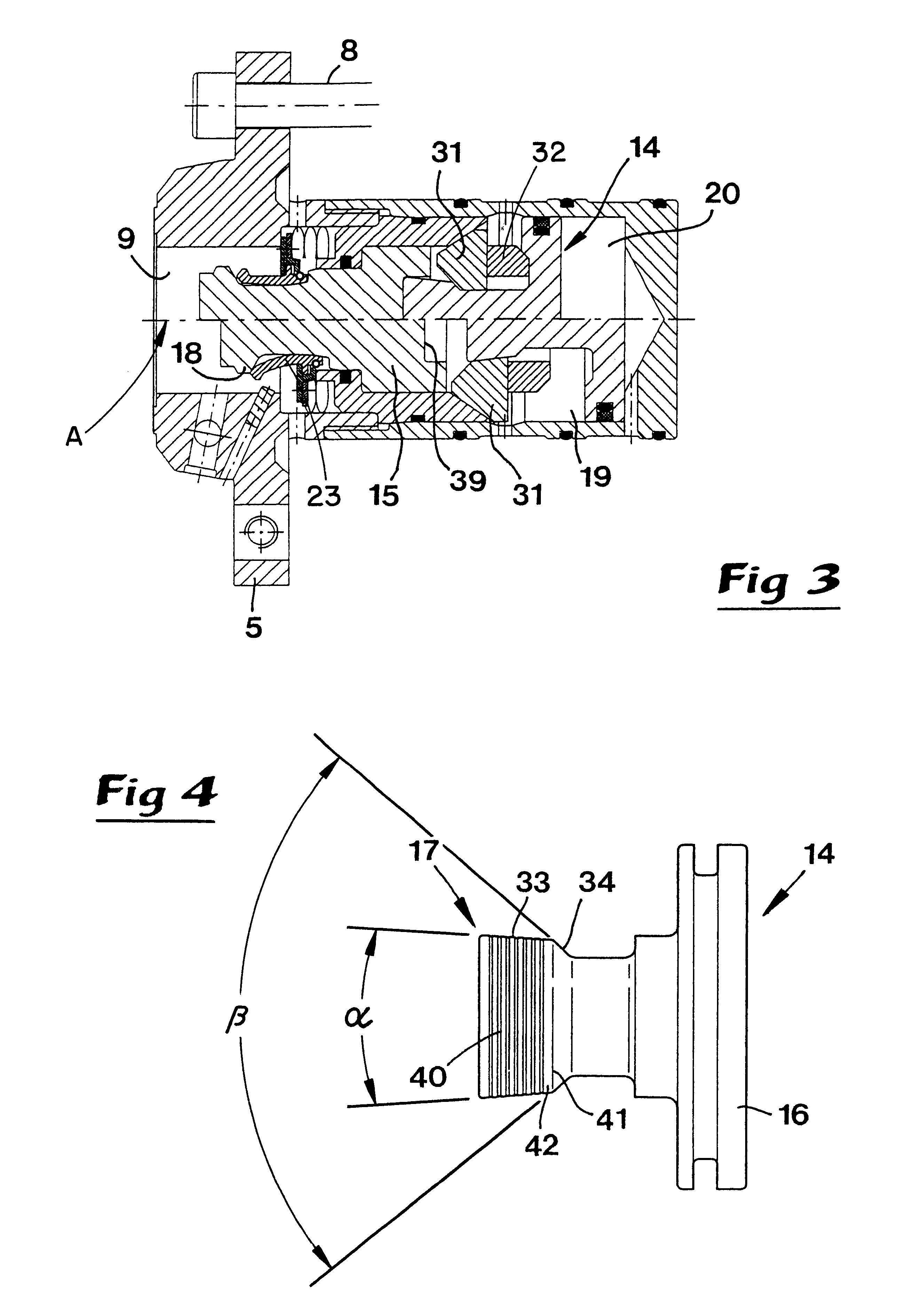 Holder including a hydraulic piston for the detachable assembly of cutting tools