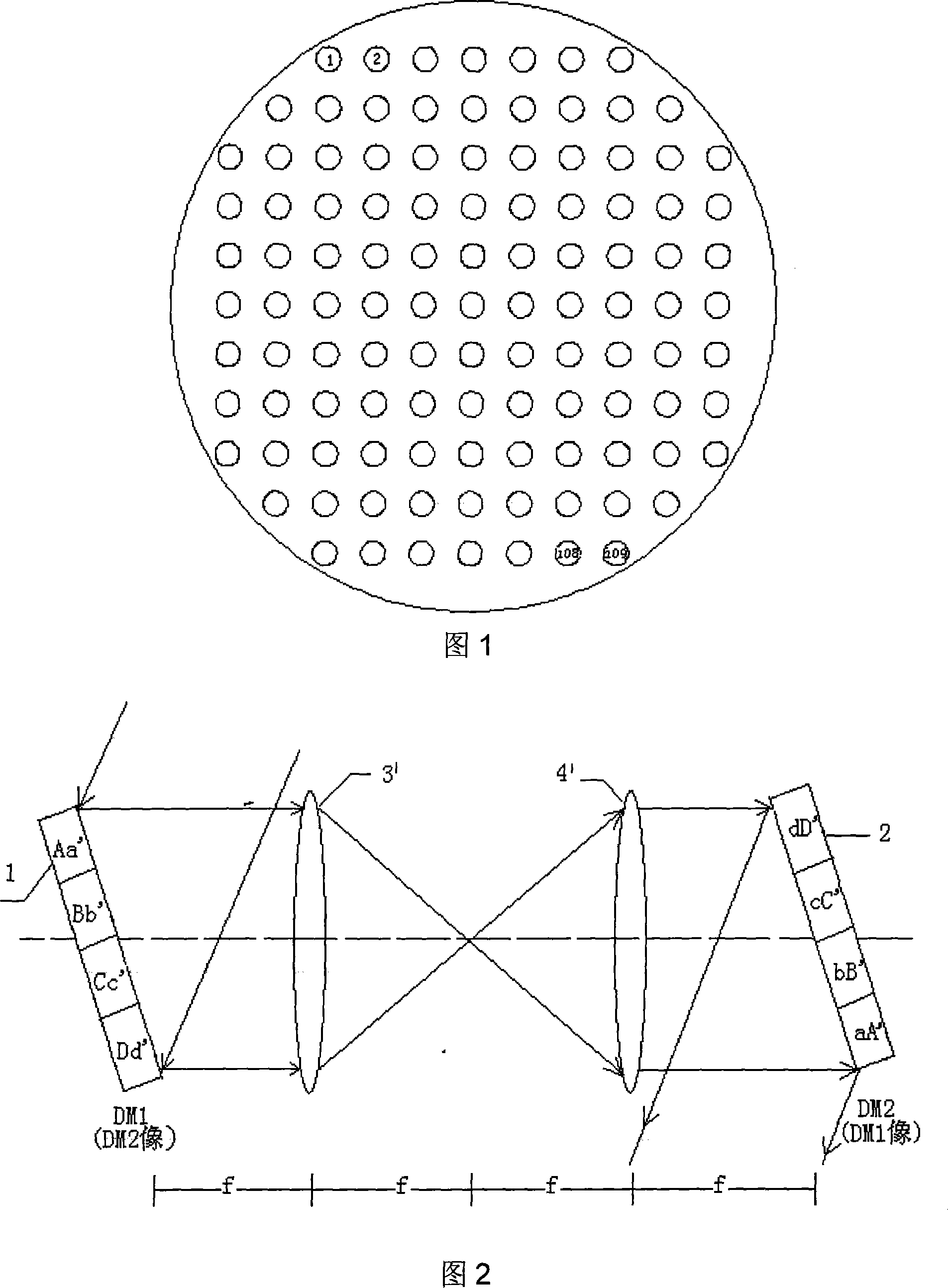 Conjugated imaging-based multi-deformable lens series combining wavefront corrector