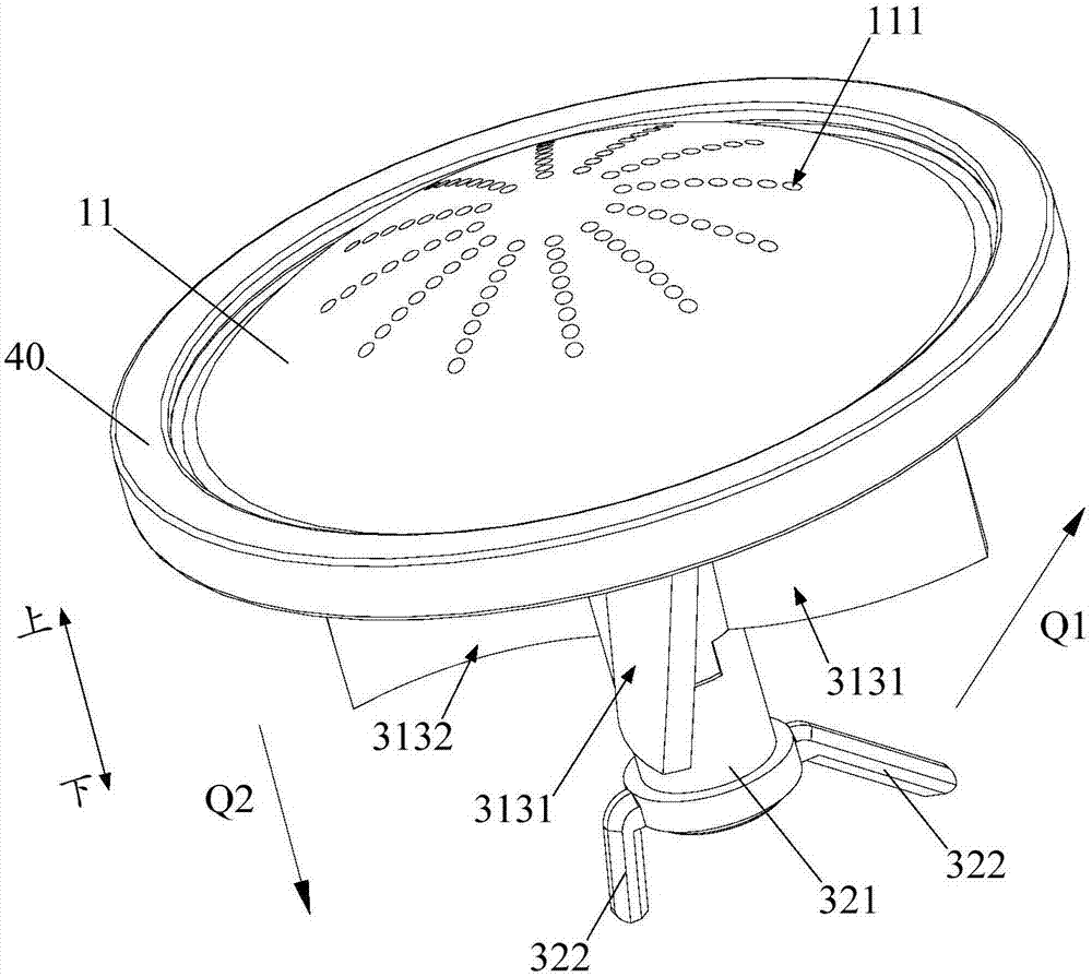 Material cleaning device and cooking appliance