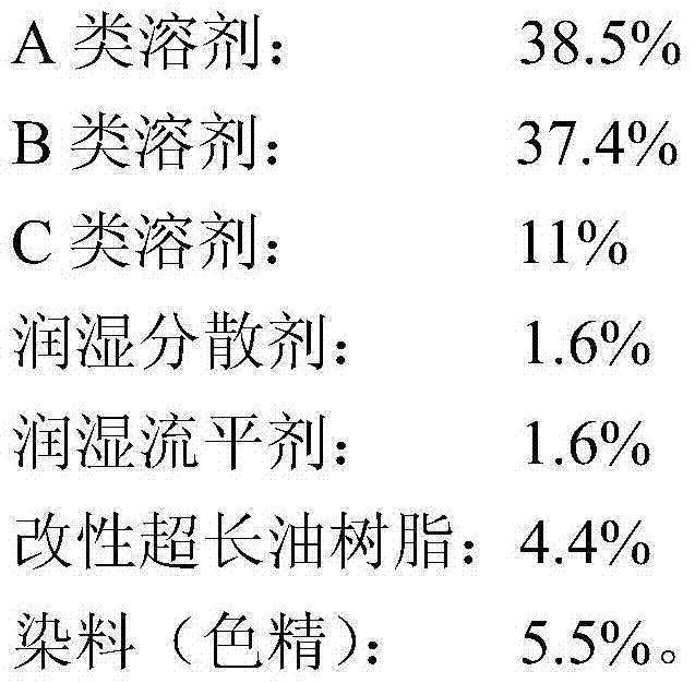 Oily brush-off agent as well as preparation method and application thereof