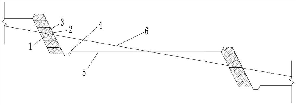 Ecological isolation strip terrace and construction method thereof