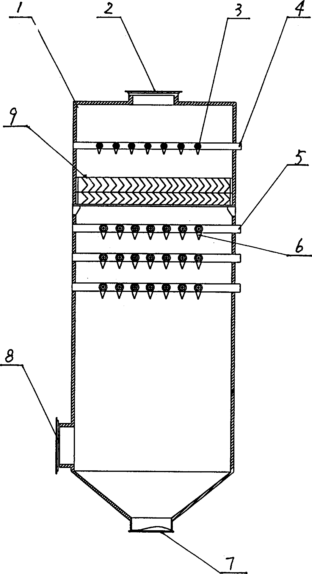 Flue gas desulfurizing process for heat and power boler