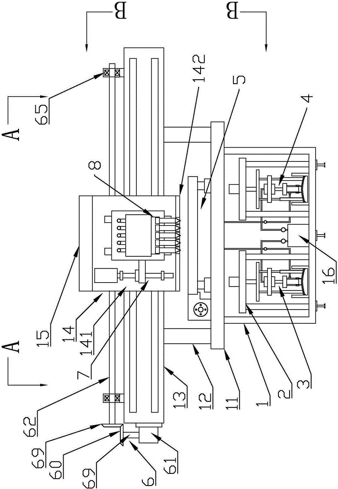 Double-component glue spreading machine applied to hollow glass production