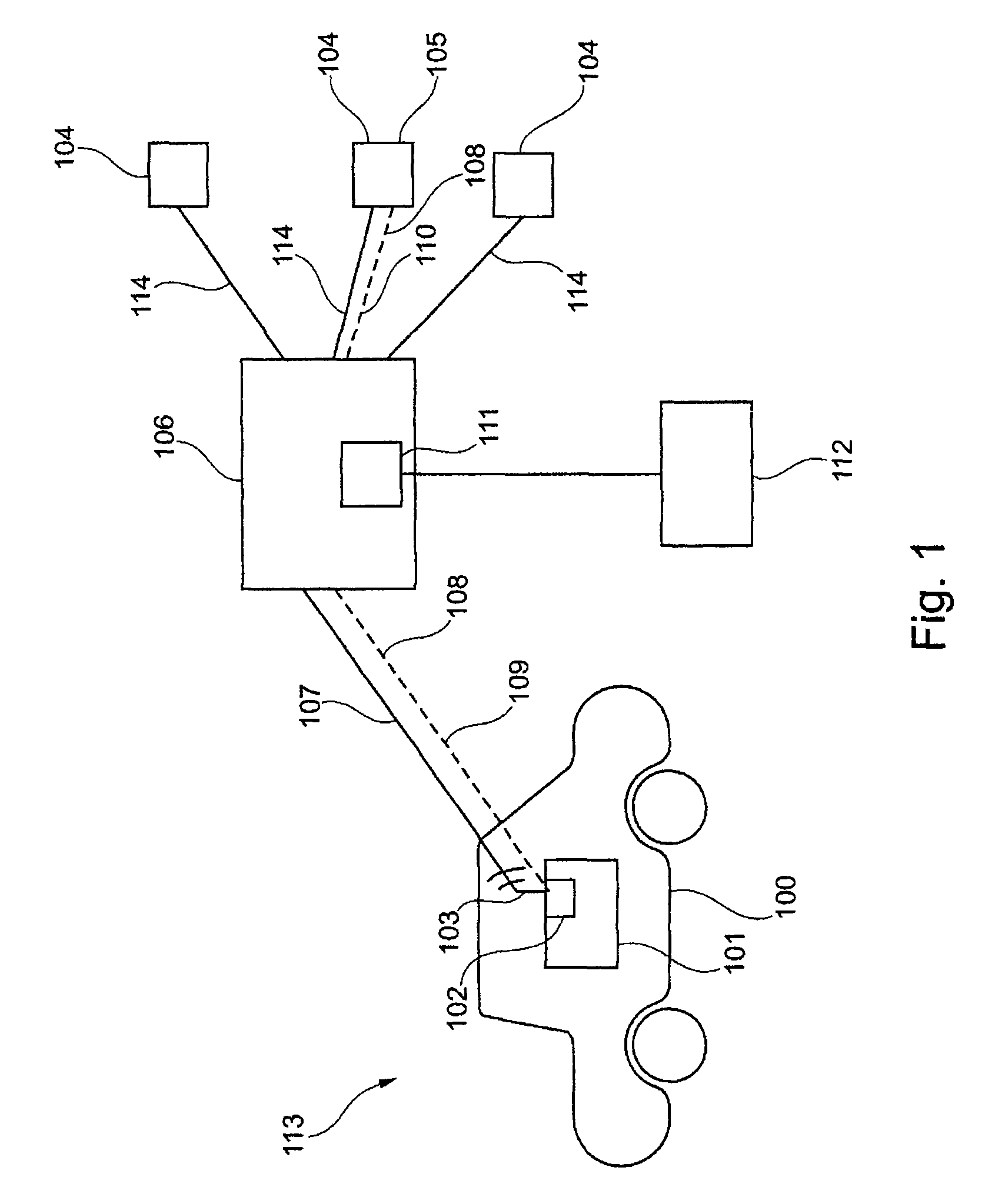 Emergency calling device for a vehicle