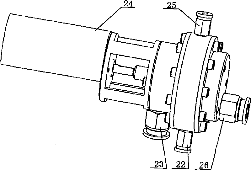 Hydraulic drive body-tail fin mode bionic underwater thruster