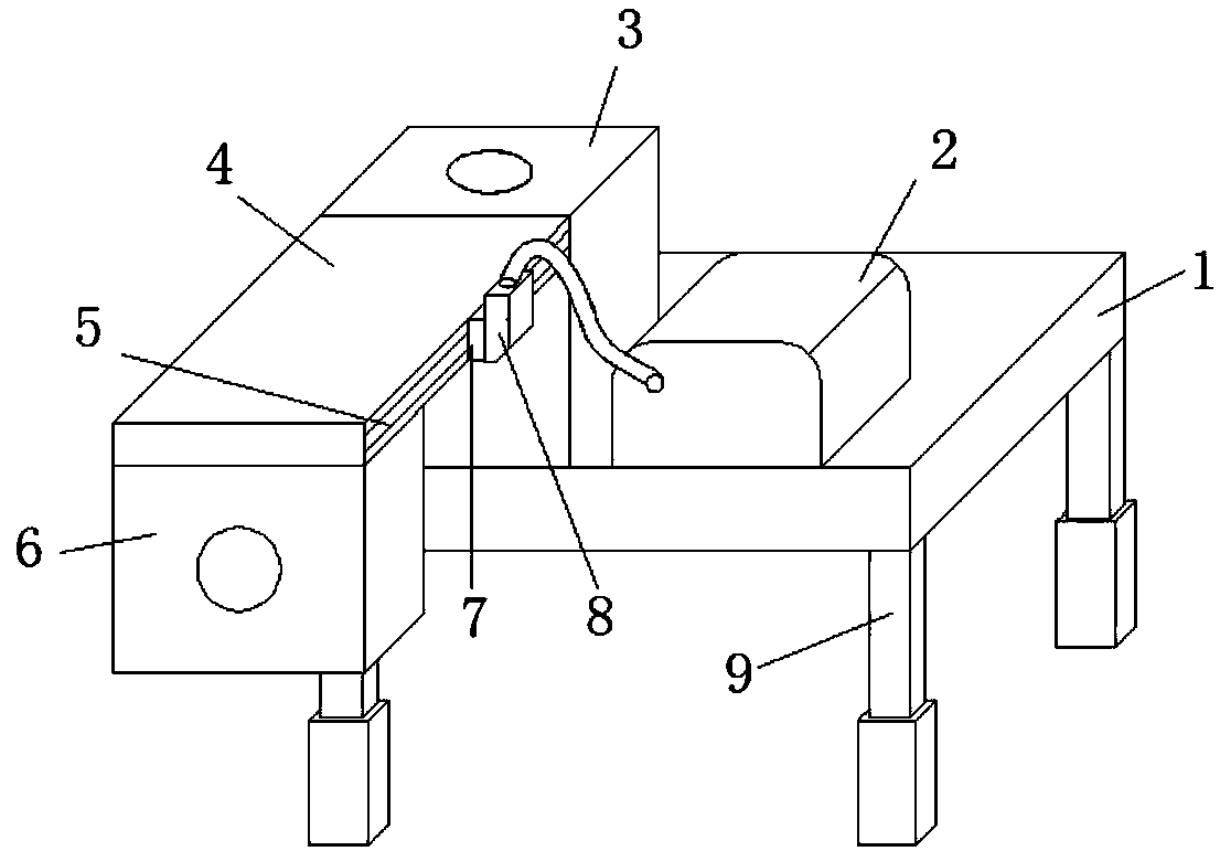 Electronic product production code spraying device with dust removal function