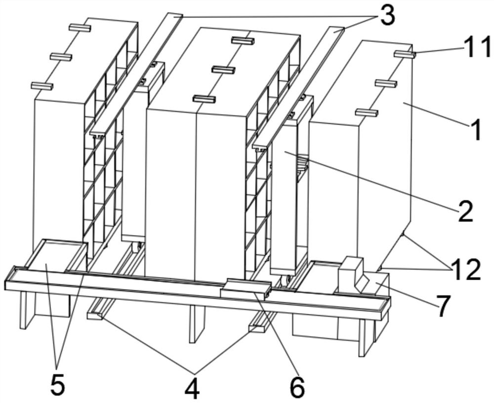 Robot automatic stacking intelligent warehouse and working method thereof