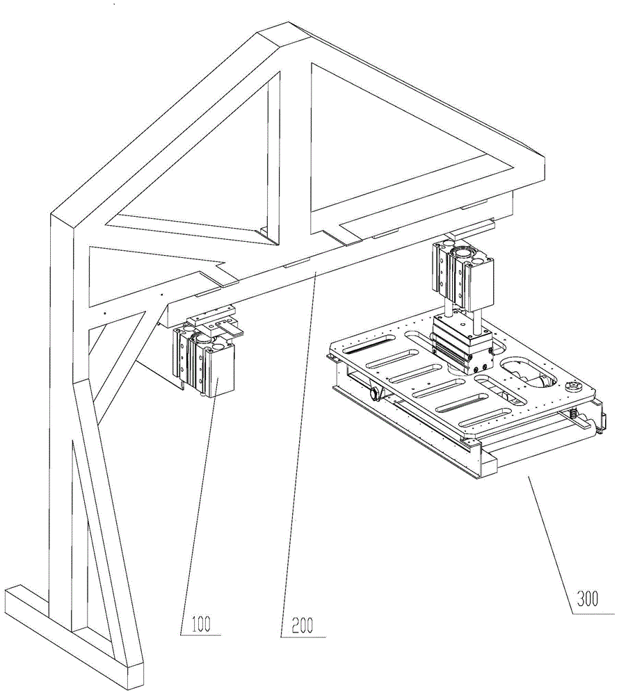 Combined firework barrel row transferring device