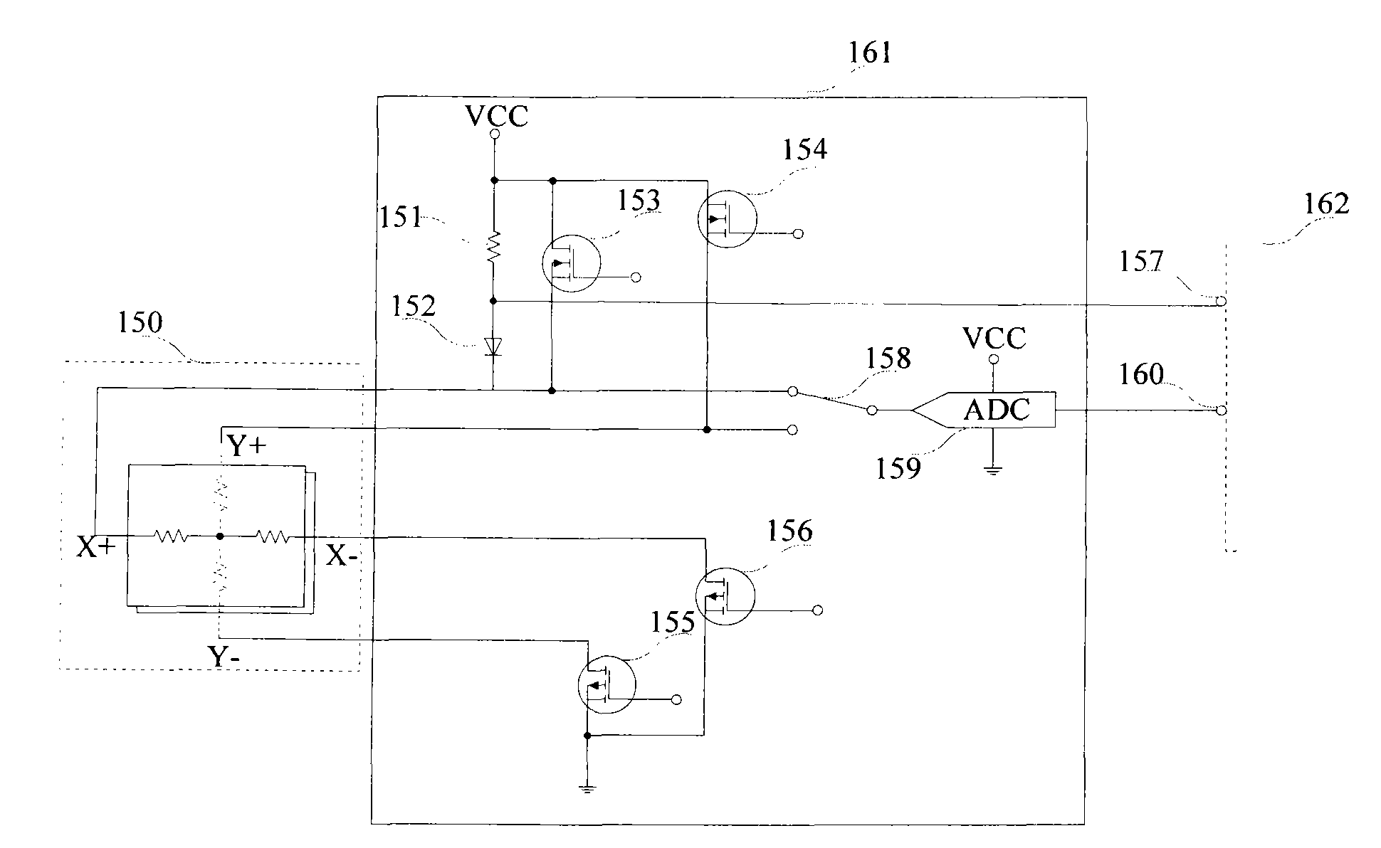 Method and system for using a plurality of resistive touch screens to realize multi-point input