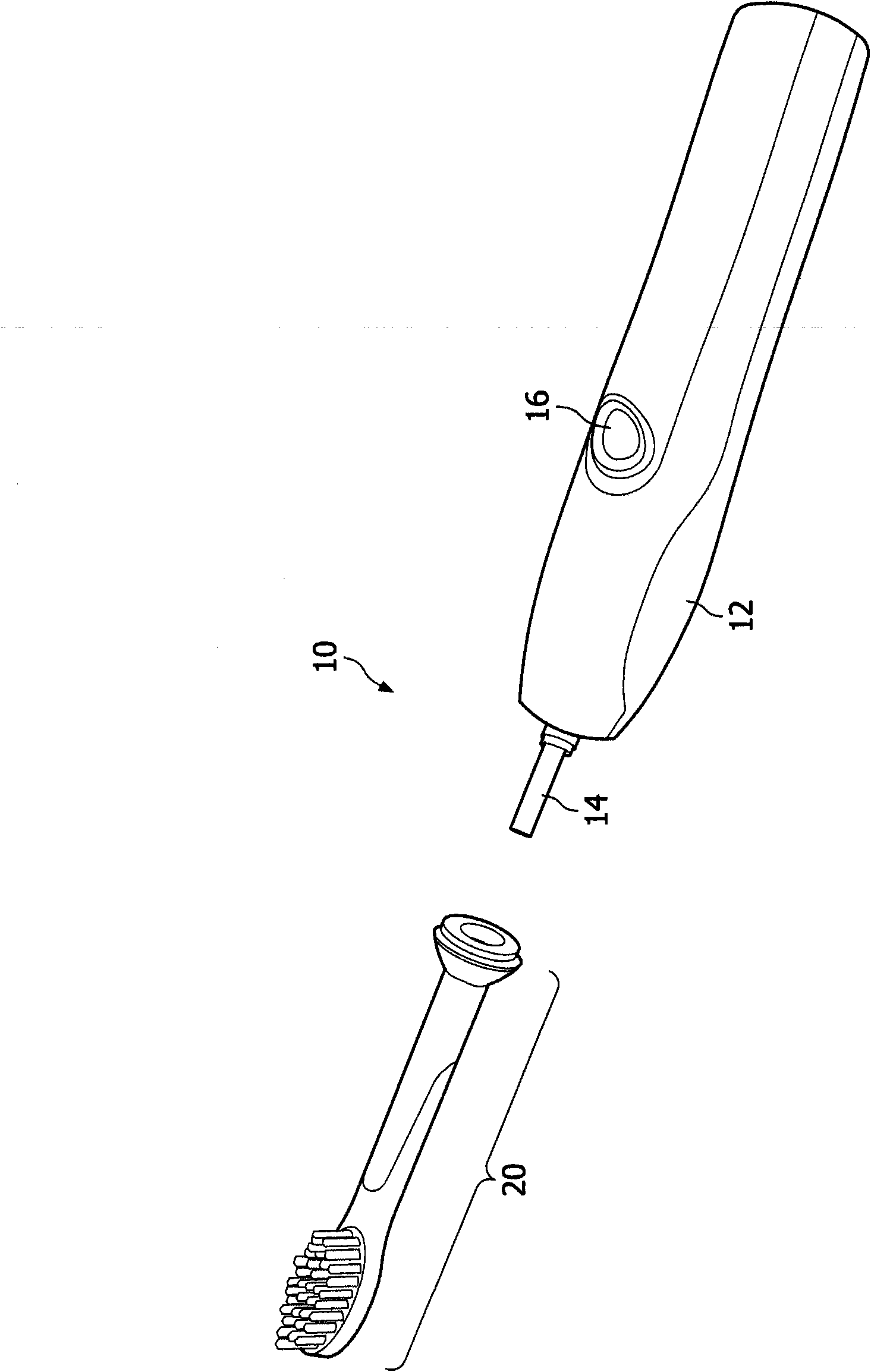 A brushhead/handle interface for a power toothbrush