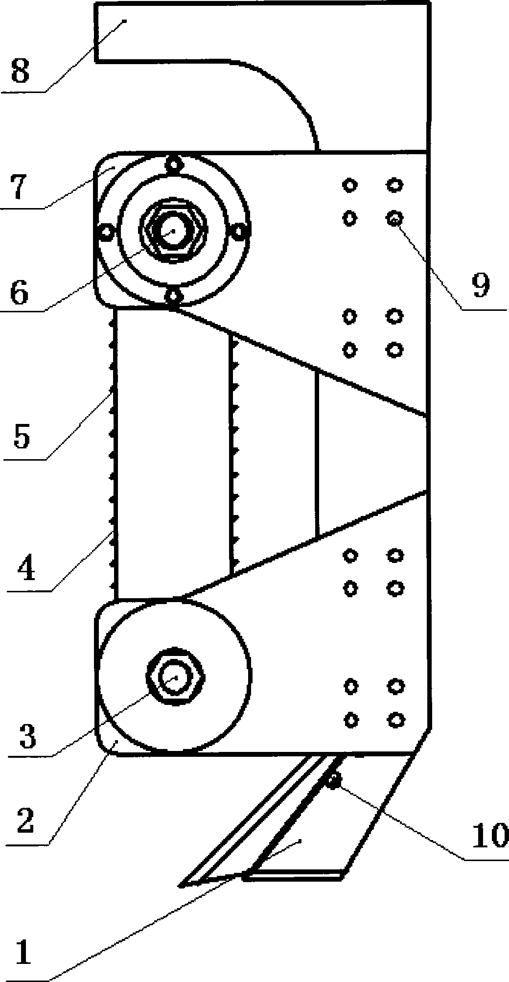 Initiative reciprocating type zero-tillage anti-blocking unit body