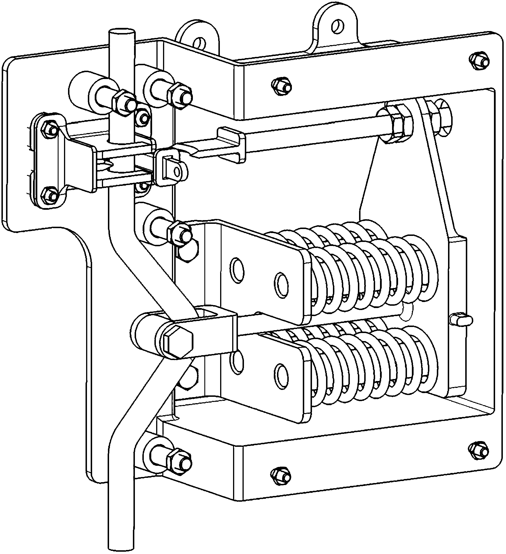 Airplane pod suspension cable overload cutting device