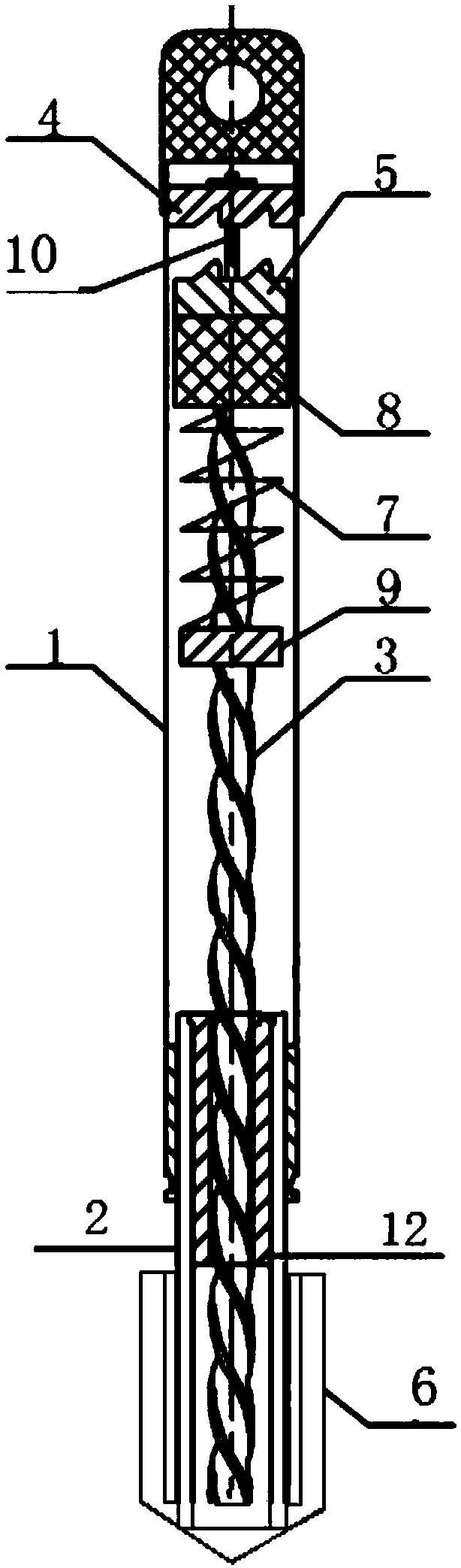 Oil scraping device of petroleum engineering oil production well and using method thereof