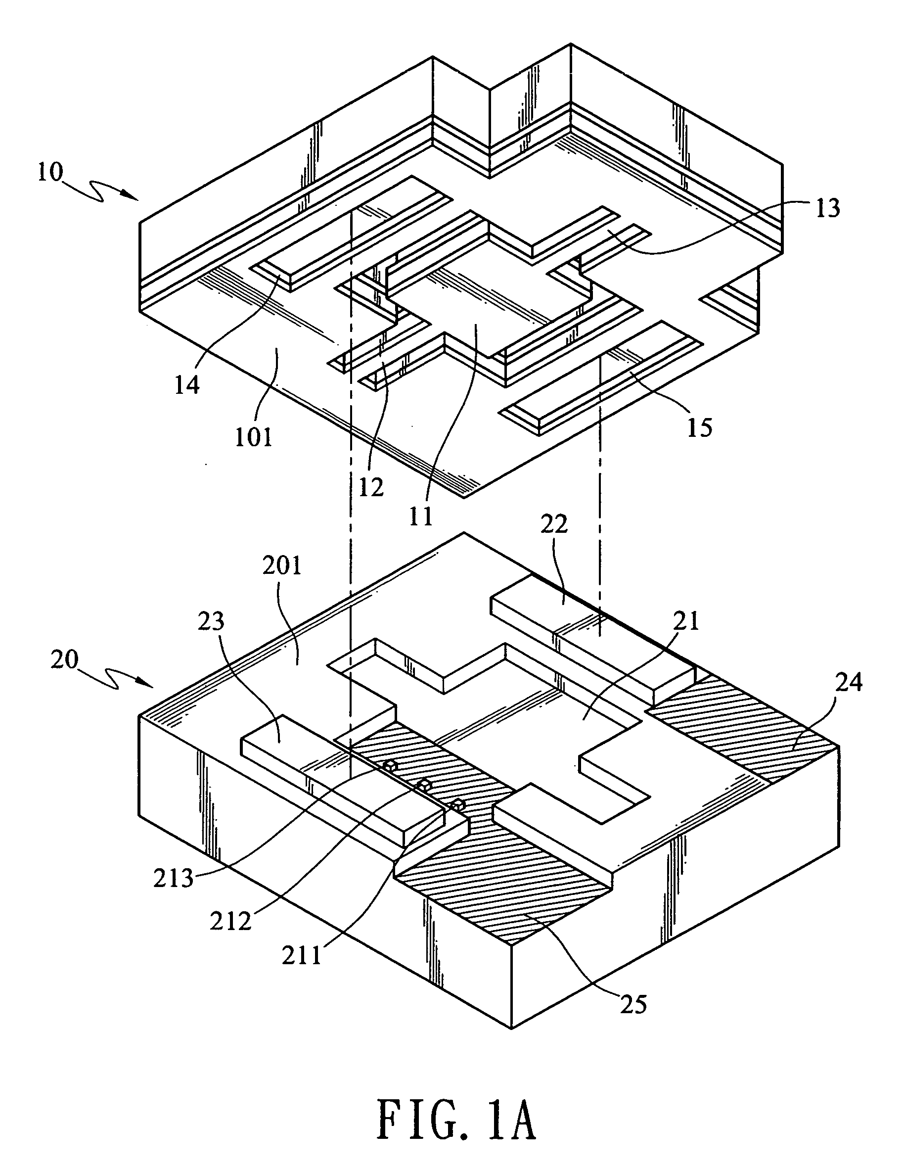 Electrostatic movable micro mirror chip