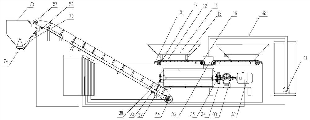 Integrated continuous discharging mobile mixing plant