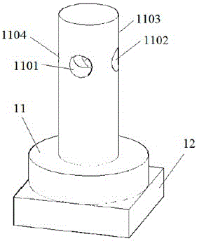 Clamping device for pushout test on bamboo/wood member bolt pin connecting member