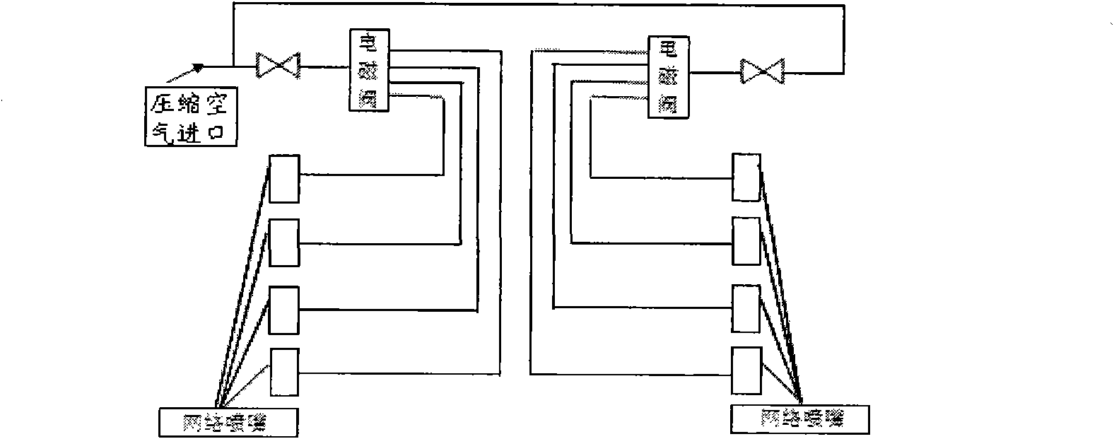 Connecting air pipe of polyester spinning pre-network