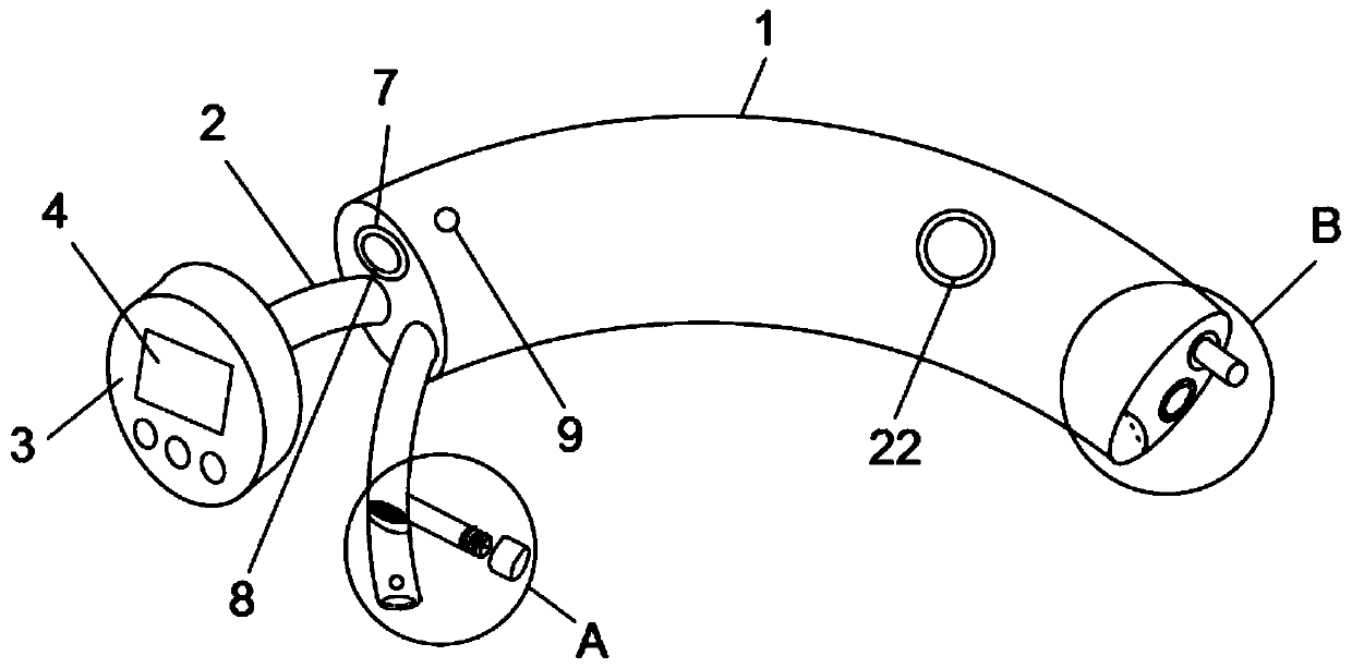 Tracheal intubation auxiliary device based on optical fiber visualization technology