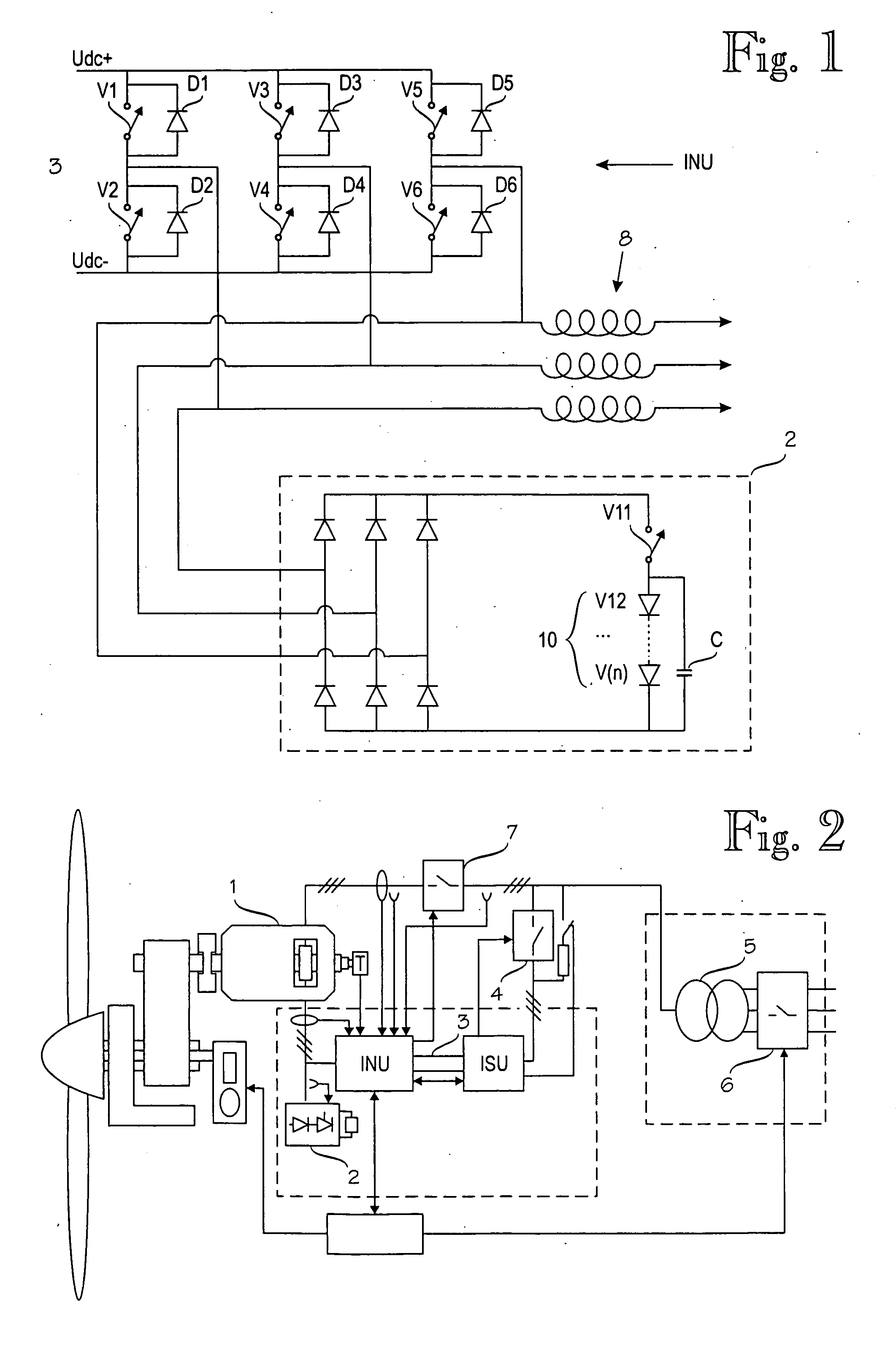 Configuration and method for protecting converter means