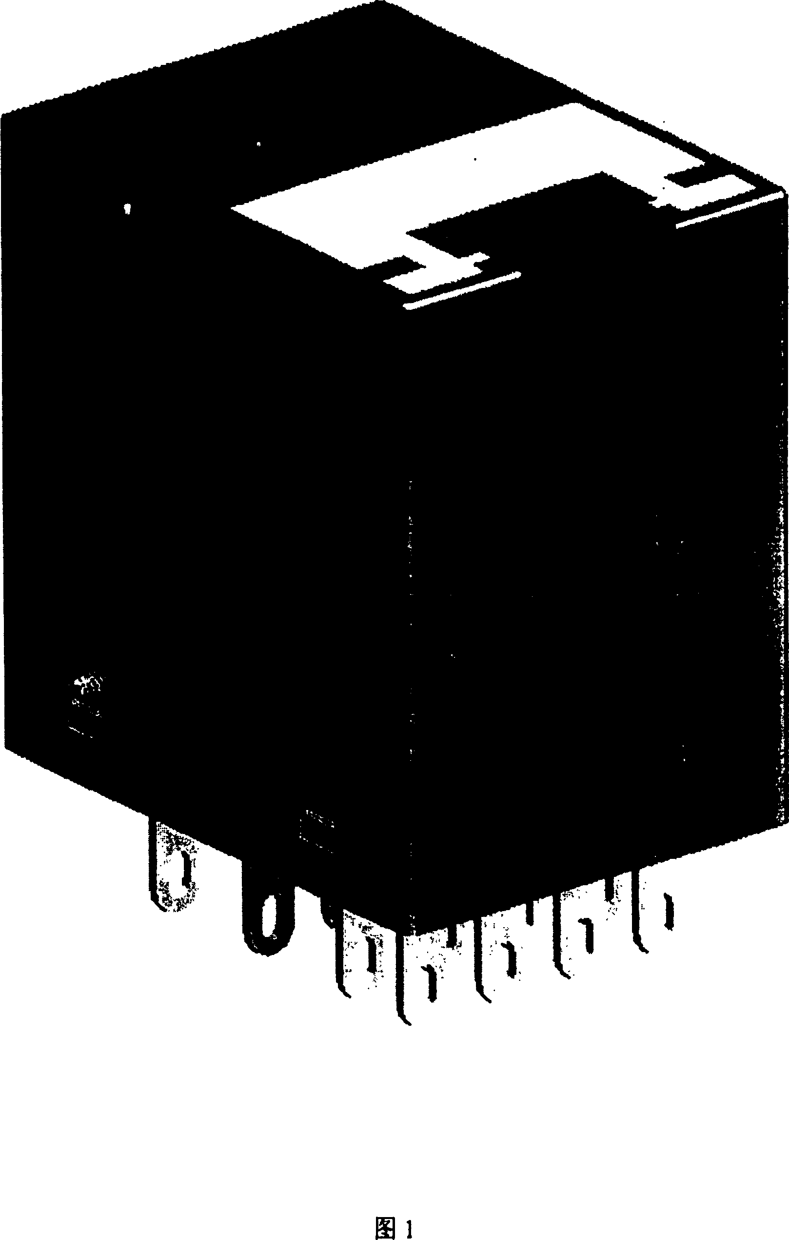 Low height small-sized large power AC-DC electromagnetic relay with multiple contact sets