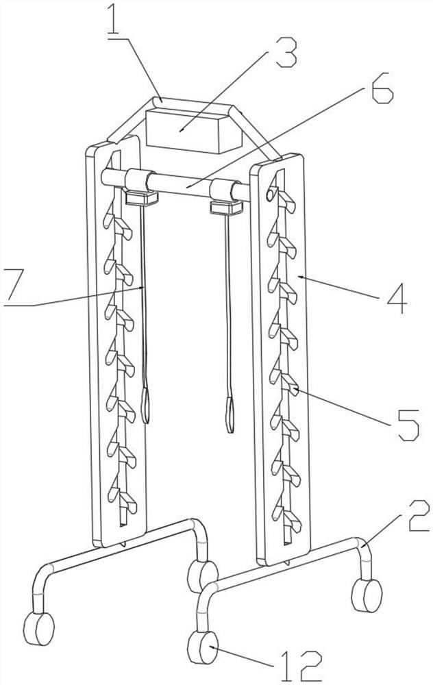 Adjustable spine correction training frame with myoelectricity monitoring function