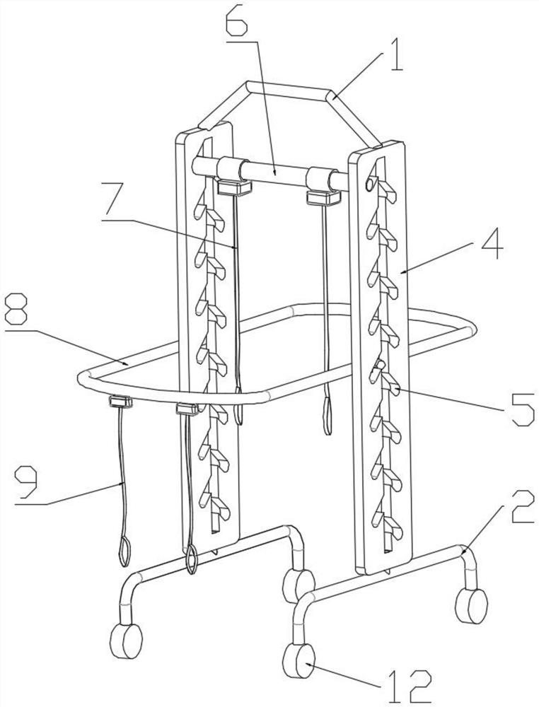 Adjustable spine correction training frame with myoelectricity monitoring function