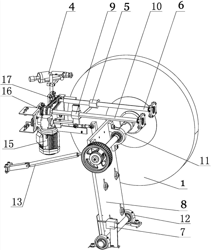 Polishing wheel feeding compensation mechanism of polishing machine