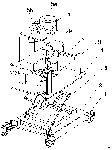 Ceramic tile sticking device for wall