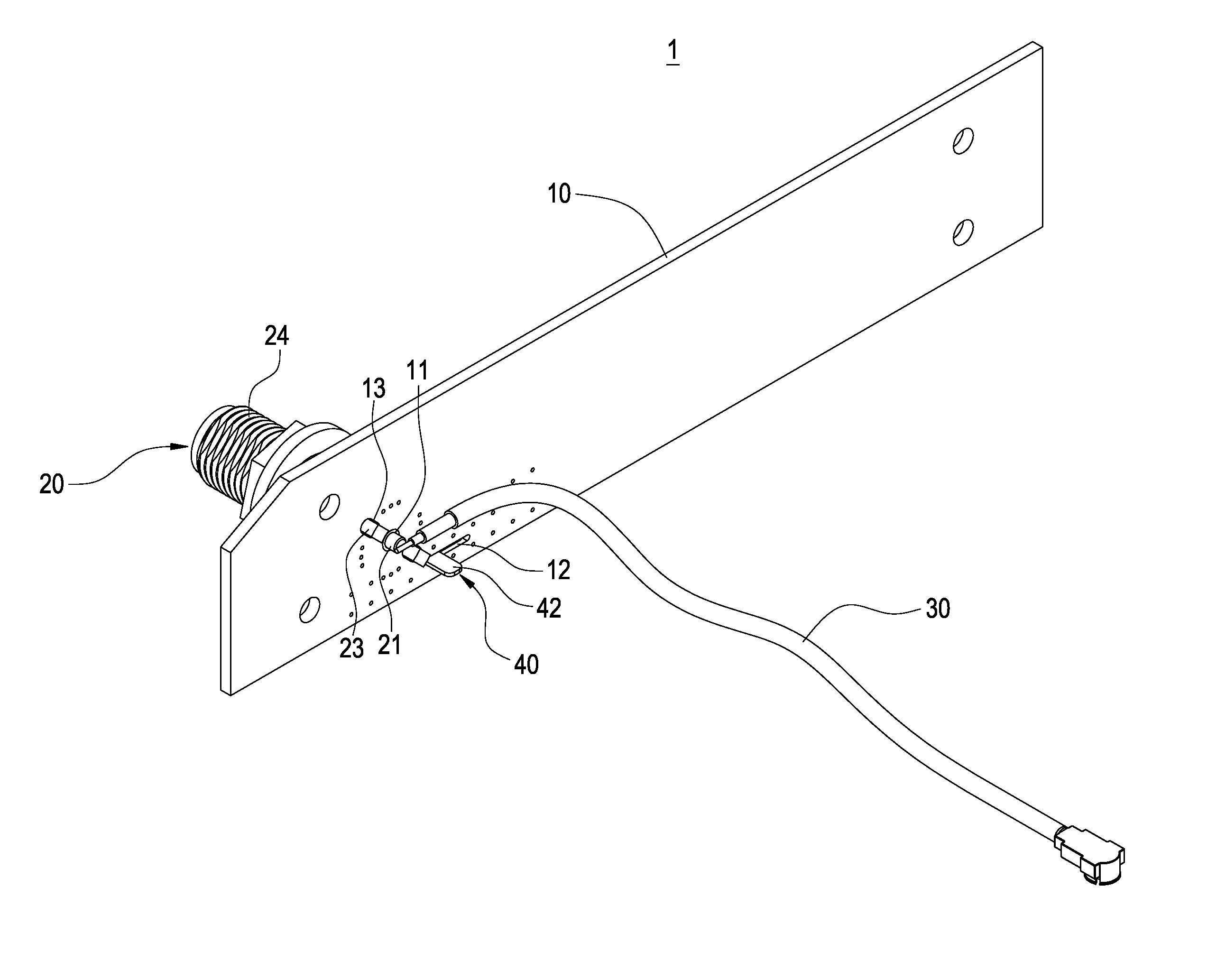 Integrated radio frequency connector