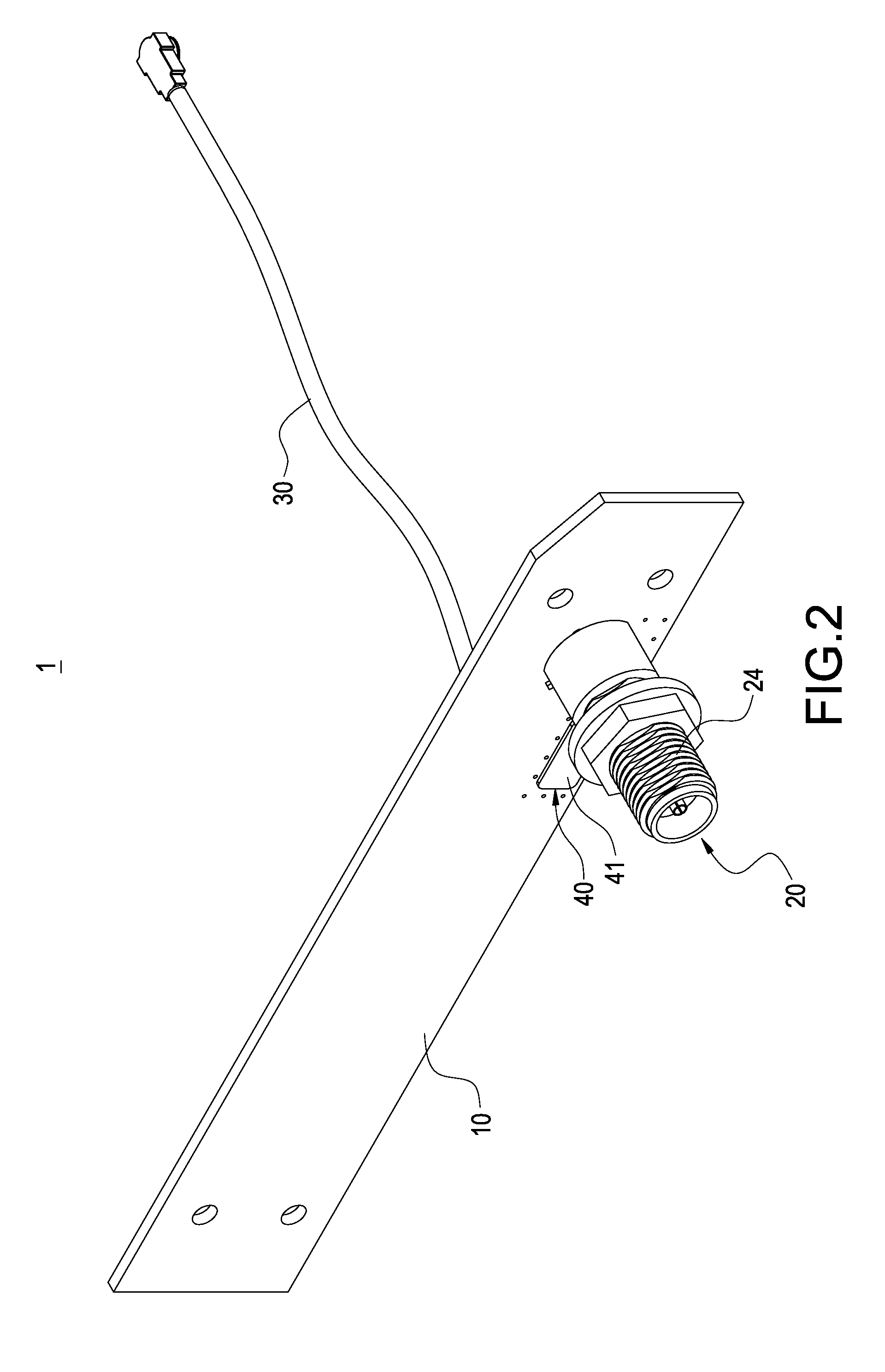 Integrated radio frequency connector