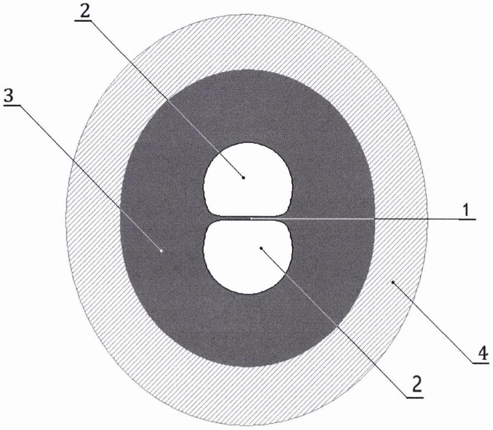 Gas cladding low-loss polarization optical fiber