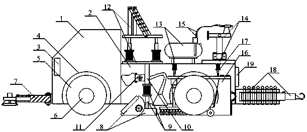 Multipurpose pavement engineering waste cleaning and recycling vehicle