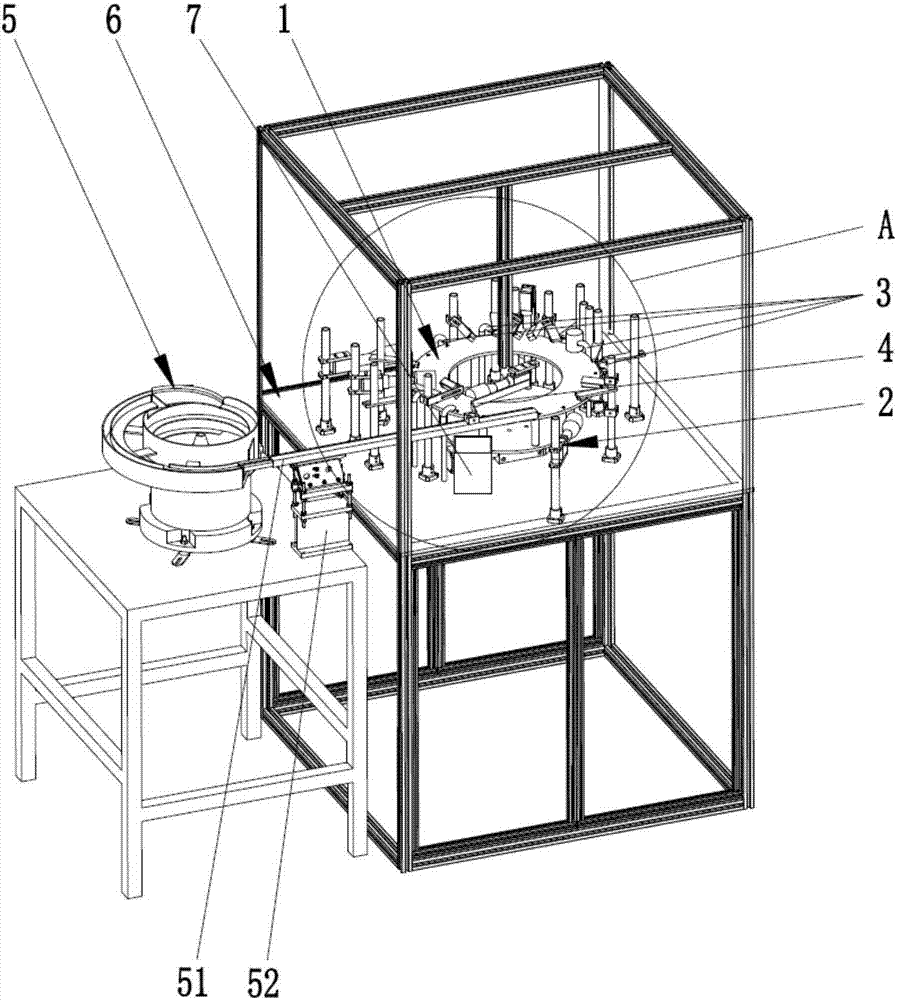 Stereoscopic vision detection machine for parts and detection method thereof