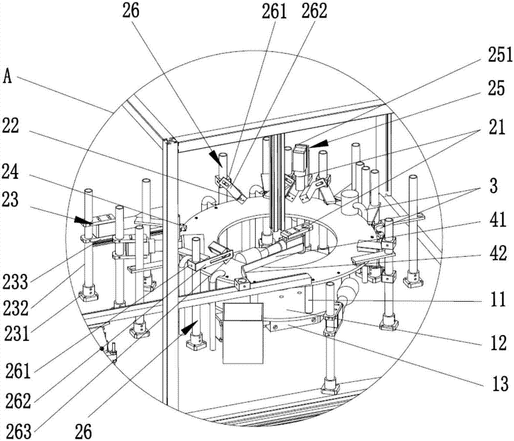 Stereoscopic vision detection machine for parts and detection method thereof