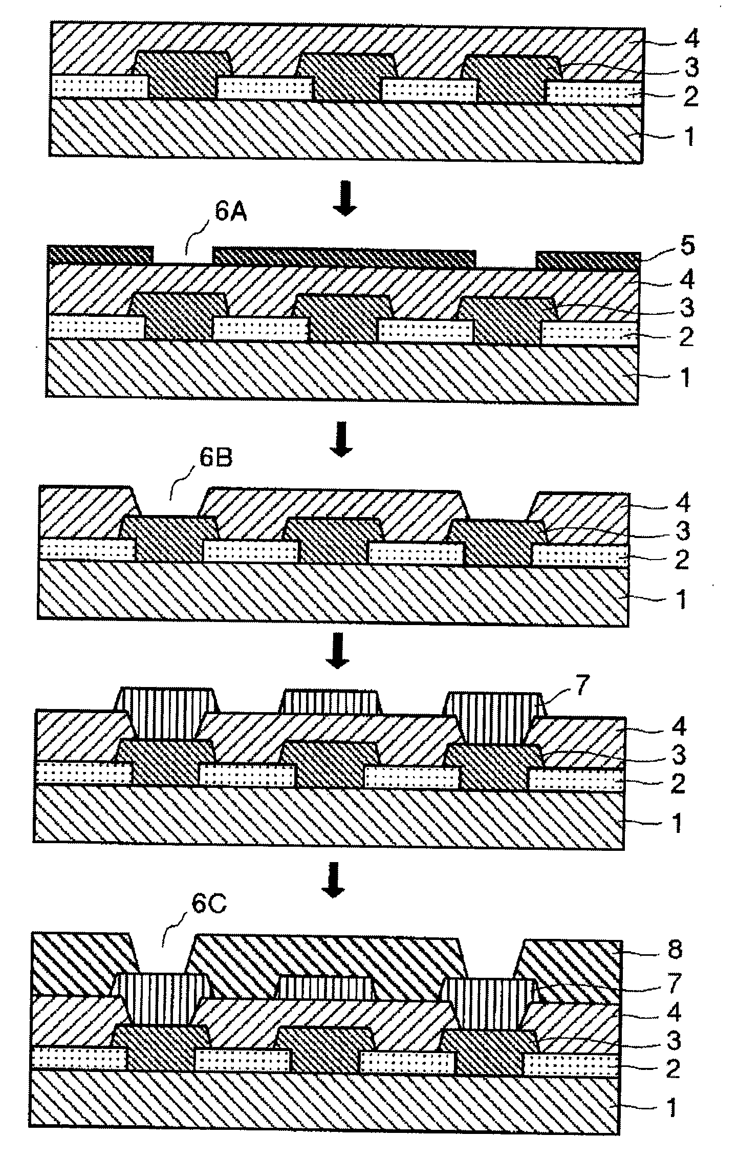 Negative-type photosensitive resin composition, method for forming patterns, and electronic parts